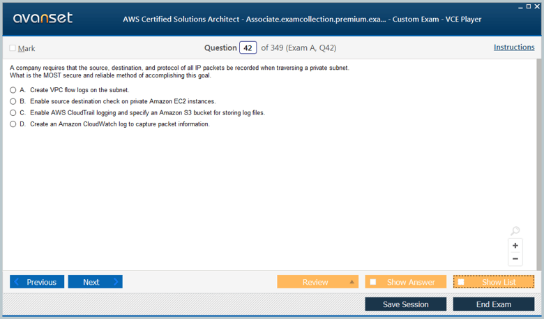 AWS Certified Solutions Architect - Associate Premium VCE Screenshot #2